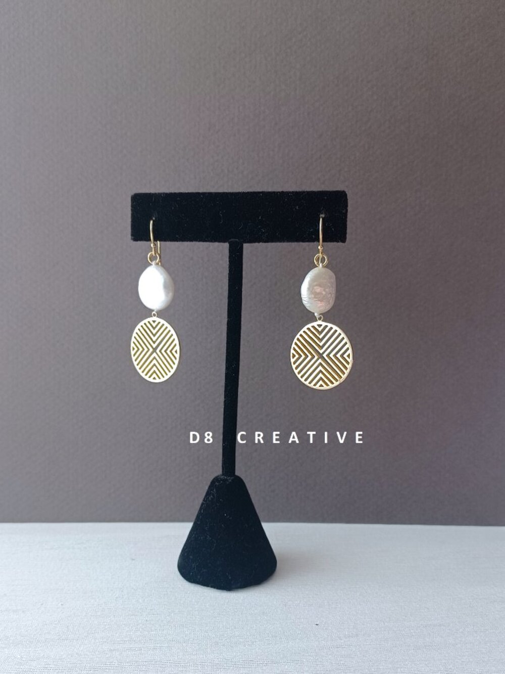 New feshwater pearl & Sterling silver hanging earring